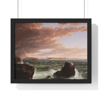  Views Across Frenchman's Bay from Mt. Desert Island, After a Squall  -  Premium Framed Horizontal Poster,Thomas Cole, Views Across Frenchman's Bay from Mt. Desert Island, After a Squall  ,  Premium Framed Horizontal Poster,Thomas Cole, Views Across Frenchman's Bay from Mt. Desert Island, After a Squall  -  Premium Framed Horizontal Poster,Thomas Cole