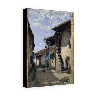 A Village Street, Dardagny, 1852, 1857, or 1863 Camille Corot French- Stretched Canvas,A Village Street, Dardagny, 1852, 1857, or 1863 Camille Corot French- Stretched Canvas,A Village Street, Dardagny, 1852, 1857, or 1863 Camille Corot French, Stretched Canvas