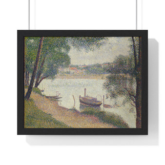 Gray Weather, Grande Jatte,  Georges Seurat French  -  Premium Framed Horizontal Poster,Gray Weather, Grande Jatte,  Georges Seurat French  ,  Premium Framed Horizontal Poster,Gray Weather, Grande Jatte,  Georges Seurat French  -  Premium Framed Horizontal Poster