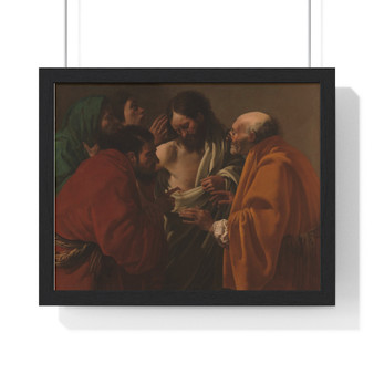 The Incredulity of Thomas, Hendrick ter Brugghen  ,  Premium Framed Horizontal Poster,The Incredulity of Thomas, Hendrick ter Brugghen  -  Premium Framed Horizontal Poster,The Incredulity of Thomas, Hendrick ter Brugghen  -  Premium Framed Horizontal Poster