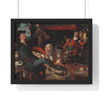 The Egg Dance, Pieter Aertsen  ,  Premium Framed Horizontal Poster,The Egg Dance, Pieter Aertsen  -  Premium Framed Horizontal Poster,The Egg Dance, Pieter Aertsen  -  Premium Framed Horizontal Poster