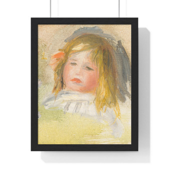 Child with Blond Hair, Premium Framed Vertical Poster,Auguste Renoir-Child with Blond Hair- Premium Framed Vertical Poster,Auguste Renoir