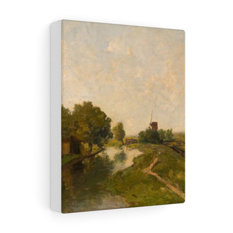 Paul Joseph Constantin Gabriël, Polderlandschap (Watermolen aan een vaart bij Leiden)  ,  Stretched Canvas,Paul Joseph Constantin Gabriël, Polderlandschap (Watermolen aan een vaart bij Leiden)  -  Stretched Canvas,Paul Joseph Constantin Gabriël, Polderlandschap (Watermolen aan een vaart bij Leiden)  -  Stretched Canvas