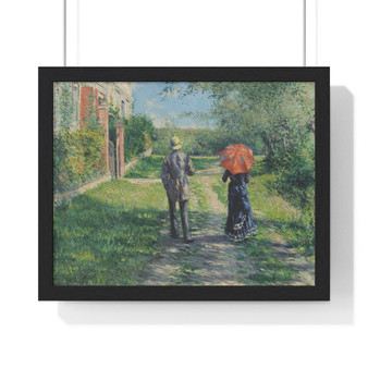 Gustave Caillebotte, Chemin montant  ,  Premium Framed Horizontal Poster,Gustave Caillebotte, Chemin montant  -  Premium Framed Horizontal Poster,Gustave Caillebotte, Chemin montant  -  Premium Framed Horizontal Poster