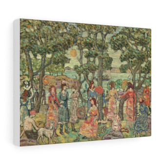  1921, Stretched Canvas,Maurice Prendergast - Landscape with Figures- 1921- Stretched Canvas,Maurice Prendergast , Landscape with Figures