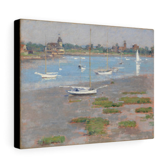  Stretched Canvas,Low Tide, Riverside Yacht Club 1894 Theodore Robinson American - Stretched Canvas,Low Tide, Riverside Yacht Club 1894 Theodore Robinson American - Stretched Canvas,Low Tide, Riverside Yacht Club 1894 Theodore Robinson American 