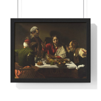 Caravaggio, Supper at Emmaus ,  Premium Framed Horizontal Poster,Caravaggio, Supper at Emmaus -  Premium Framed Horizontal Poster,Caravaggio, Supper at Emmaus -  Premium Framed Horizontal Poster