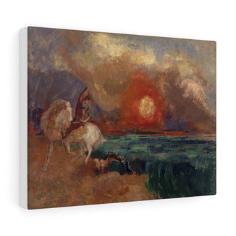  Stretched Canvas,Saint George and the Dragon (Saint Georges et le dragon) (1909—1910) by Odilon Redon - Stretched Canvas,Saint George and the Dragon (Saint Georges et le dragon) (1909—1910) by Odilon Redon 