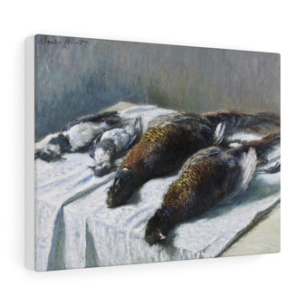 Claude Monet's Still Life with Pheasants and Plovers (1879) ,  Stretched Canvas,Claude Monet's Still Life with Pheasants and Plovers (1879) -  Stretched Canvas