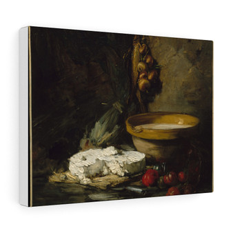  Stretched Canvas,Still Life with Cheese, probably late 1870s, Antoine Vollon, French- Stretched Canvas,Still Life with Cheese, probably late 1870s, Antoine Vollon, French- Stretched Canvas,Still Life with Cheese, probably late 1870s, Antoine Vollon, French