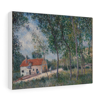 The Road from Moret to Saint,Mammès 1883–85 Alfred Sisley British, Stretched Canvas,The Road from Moret to Saint-Mammès 1883–85 Alfred Sisley British- Stretched Canvas