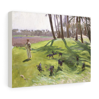 Landscape with Goatherd (ca. 1890,1891) by John Singer Sargent , Stretched Canvas ,Landscape with Goatherd (ca. 1890-1891) by John Singer Sargent - Stretched Canvas 