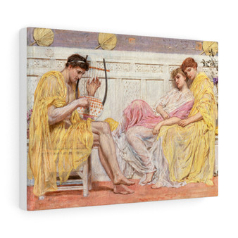 A Musician (ca. 1867) by Albert Joseph Moore , Stretched Canvas,A Musician (ca. 1867) by Albert Joseph Moore - Stretched Canvas