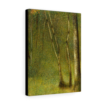 The Forest at Pontaubert, 1881, Georges Seurat, French, Stretched Canvas,The Forest at Pontaubert, 1881, Georges Seurat, French- Stretched Canvas,The Forest at Pontaubert, 1881, Georges Seurat, French- Stretched Canvas