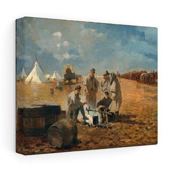  1871, Winslow Homer, American - Stretched Canvas,Rainy Day in Camp, 1871, Winslow Homer, American , Stretched Canvas,Rainy Day in Camp, 1871, Winslow Homer, American - Stretched Canvas,Rainy Day in Camp