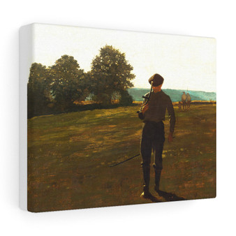 Man with a Scythe (ca.1869) by Winslow Homer. Original from The Smithsonian , Stretched Canvas,Man with a Scythe (ca.1869) by Winslow Homer. Original from The Smithsonian - Stretched Canvas