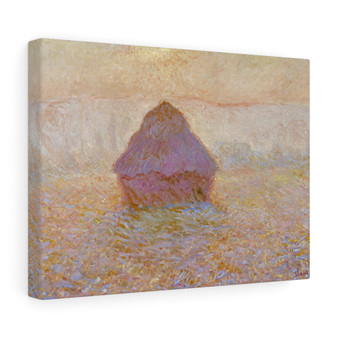 Claude Monet's Grainstack, Sun in the Mist (1891) , Stretched Canvas,Claude Monet's Grainstack, Sun in the Mist (1891) - Stretched Canvas,Claude Monet's Grainstack, Sun in the Mist (1891) - Stretched Canvas