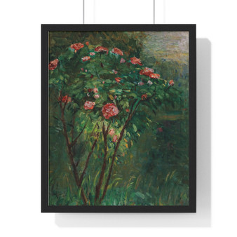 Gustave Caillebotte Le rosier fleuri  ,  Premium Framed Vertical Poster,Gustave Caillebotte Le rosier fleuri  -  Premium Framed Vertical Poster