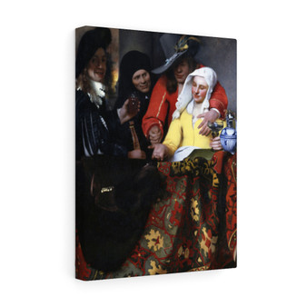 Johannes Vermeer's The Procuress (1656) , Stretched Canvas,Johannes Vermeer's The Procuress (1656) - Stretched Canvas