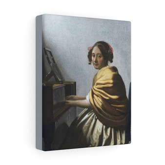  Stretched Canvas,Johannes Vermeer's A young Woman seated at the Virginals (ca. 1670-1672)- Stretched Canvas,Johannes Vermeer's A young Woman seated at the Virginals (ca. 1670,1672)