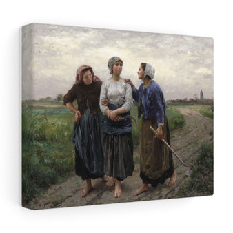 Jules breton's les amies , Stretched Canvas,Jules breton's les amies - Stretched Canvas