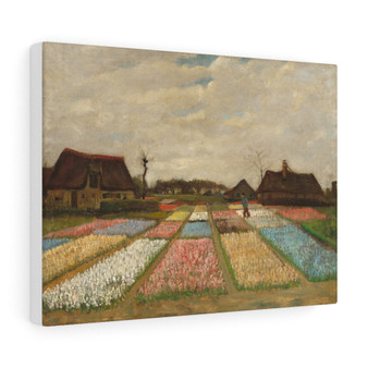 Vincent van Gogh , Flower Beds in Holland, circa 1883, Stretched Canvas,Vincent van Gogh - Flower Beds in Holland- circa 1883- Stretched Canvas