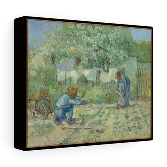 First Steps, after Millet, 1890, Vincent van Gogh, Dutch , Stretched Canvas,First Steps, after Millet, 1890, Vincent van Gogh, Dutch - Stretched Canvas,First Steps, after Millet, 1890, Vincent van Gogh, Dutch - Stretched Canvas