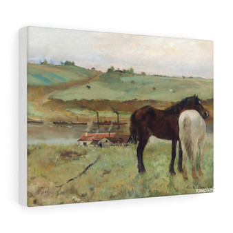  Horses in  a Meadow, Chester Dale Fund  -  Stretched Canvas,  Stretched Canvas, 1834- 1917),Edgar Degas (French, 1834- 1917), Horses in  a Meadow, 1871, oil on canvas, Chester Dale Fund  -  Stretched Canvas,Edgar Degas (French, 1871, oil on canvas,Edgar Degas (French, 1834, 1917), Horses in  a Meadow, 1871, oil on canvas, Chester Dale Fund  