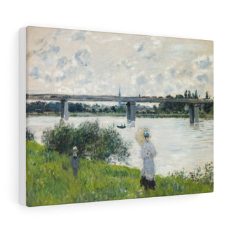 Claude Monet, The Promenade with the Railroad Bridge, Argenteuil  ,  Stretched Canvas,Claude Monet, The Promenade with the Railroad Bridge, Argenteuil  -  Stretched Canvas,Claude Monet, The Promenade with the Railroad Bridge, Argenteuil  -  Stretched Canvas