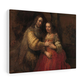 Isaac and Rebecca, Known as ‘The Jewish Bride’, Rembrandt van Rijn, c. 1665 - c. 1669 - Stretched Canvas
