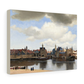 Johannes Vermeer's View of Delft (ca. 1660,1661) , Stretched Canvas,Johannes Vermeer's View of Delft (ca. 1660-1661) - Stretched Canvas