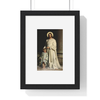  Premium Framed Vertical Poster,Christ and Child by Carl Bloch - Premium Framed Vertical Poster,Christ and Child by Carl Bloch 