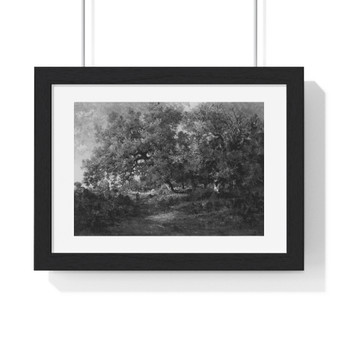 Théodore Rousseau's Landscape - Premium Horizontal Framed Poster,Théodore Rousseau's Landscape , Premium Horizontal Framed Poster