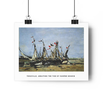 Trouville, Awaiting the Tide by Eugène Boudin , Giclée Art Print ,Trouville, Awaiting the Tide by Eugène Boudin - Giclée Art Print ,Trouville, Awaiting the Tide by Eugène Boudin - Giclée Art Print 