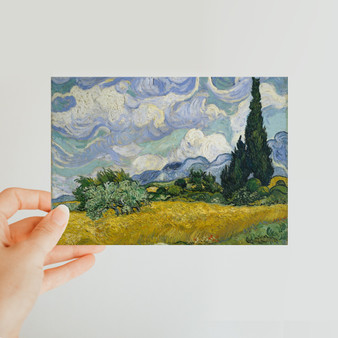 Wheat Field with Cypresses 1889 Vincent van Gogh -  Classic Postcard - (FREE SHIPPING)
