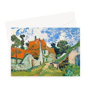 Vincent van Gogh's Street in Auvers-sur-Oise (1890) -  Greeting Card - (FREE SHIPPING)
