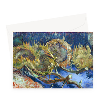 Vincent van Gogh's Four Withered Sunflowers (1887) -  Greeting Card - (FREE SHIPPING)