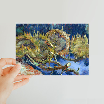 Vincent van Gogh's Four Withered Sunflowers (1887) -  Classic Postcard - (FREE SHIPPING)