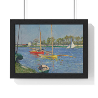 Gustave Caillebotte, La Seine à Argenteuil , Premium Framed Horizontal Poster,Gustave Caillebotte, La Seine à Argenteuil - Premium Framed Horizontal Poster,Gustave Caillebotte, La Seine à Argenteuil - Premium Framed Horizontal Poster