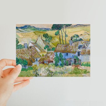 Vincent van Gogh's Farms near Auvers (1890)  -  Classic Postcard - (FREE SHIPPING)