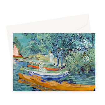 Vincent van Gogh's Bank of the Oise at Auvers (1890) -  Greeting Card - (FREE SHIPPING)