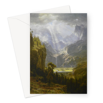 The Rocky Mountains, Lander's Peak (Albert Bierstadt), 1863 -  Greeting Card - (FREE SHIPPING)