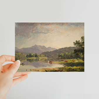 Mount Washington from the Saco River, a Sketch, by Sanford Robinson Gifford,c.1858 -  Classic Postcard - (FREE SHIPPING)