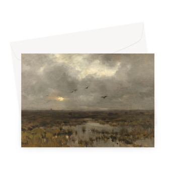 The Swamp, Anton Mauve, c. 1885 - c. 1888 -  Greeting Card - (FREE SHIPPING)