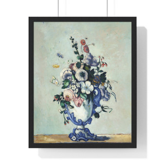 Paul Cézanne's Rococo Vase   ,  Premium Framed Vertical Poster,Paul Cézanne's Rococo Vase   -  Premium Framed Vertical Poster
