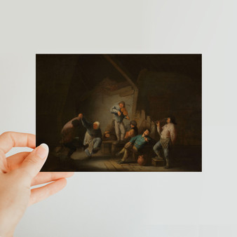 The Dancing Couple, Adriaen van Ostade, c. 1635 -  Classic Postcard - (FREE SHIPPING)