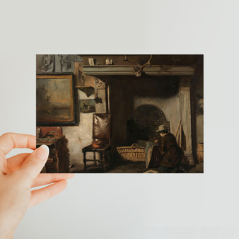 The studio of the Haarlem painter Pieter Frederik van Os, Anton Mauve, c. 1856 - c. 1857 -  Classic Postcard - (FREE SHIPPING)