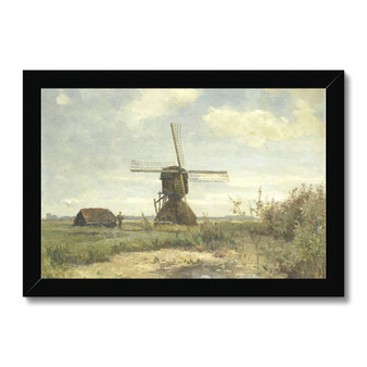 'Sunny Day', a Windmill on a Waterway, Paul Joseph Constantin Gabriël, c. 1860 - c. 1903 -  Framed Print