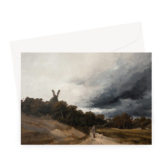 Georges Michel's Paysage au chasseur Greeting Card - (FREE SHIPPING)