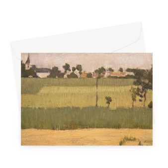 The Outskirts of a Village ca. 1880 Edmond-François Aman-Jean French Greeting Card - (FREE SHIPPING)